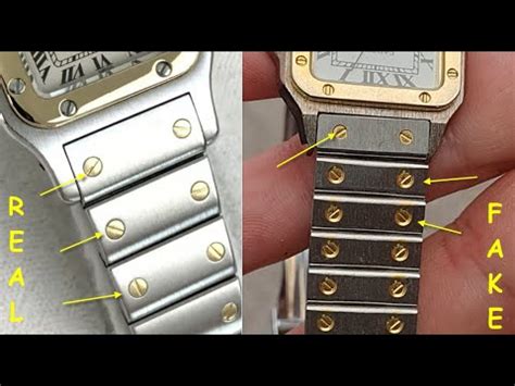 how to spot a fake cartier santos watch|cartier santos watch engraving.